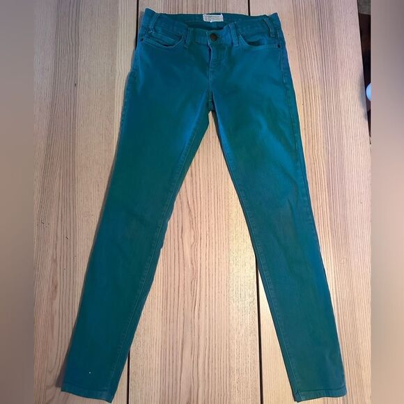 Current/Elliot Ankle Skinny in Ultramarine Green mid rise Skinny Jeans - Size 27 - Picture 1 of 7